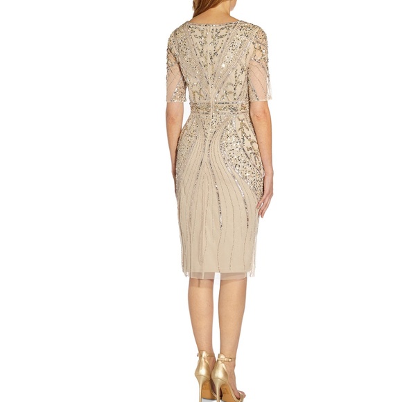 Adrianna Papell Gold Sequin Dress - Picture 3 of 3